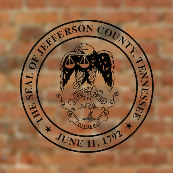JC_Place Holder Image seal of jefferson county tennessee overlayed on a brick background